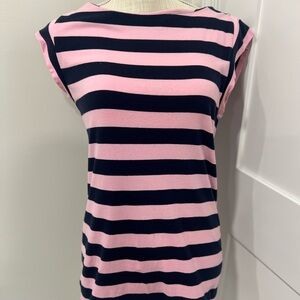 GAP Pink and Navy Striped Sleeveless Tunic